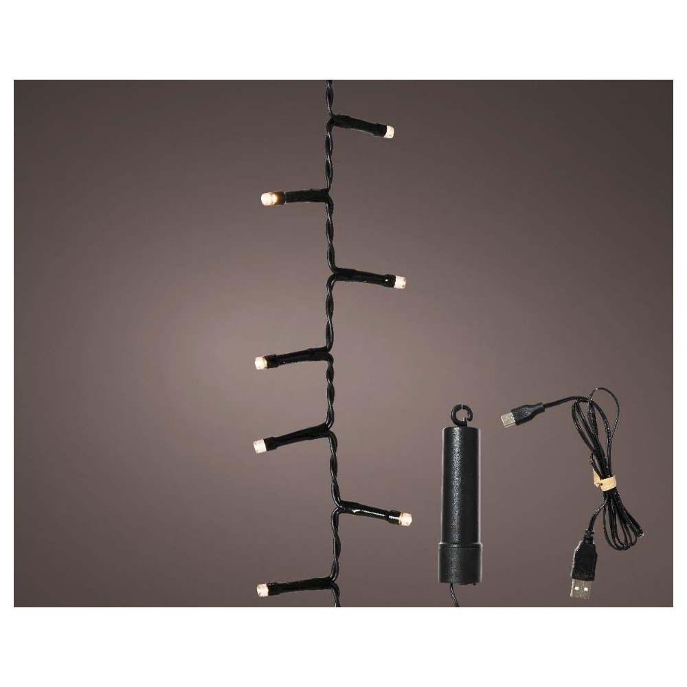 LED RICARICABILI L.400CM. LUCE CALDA ESTERNO